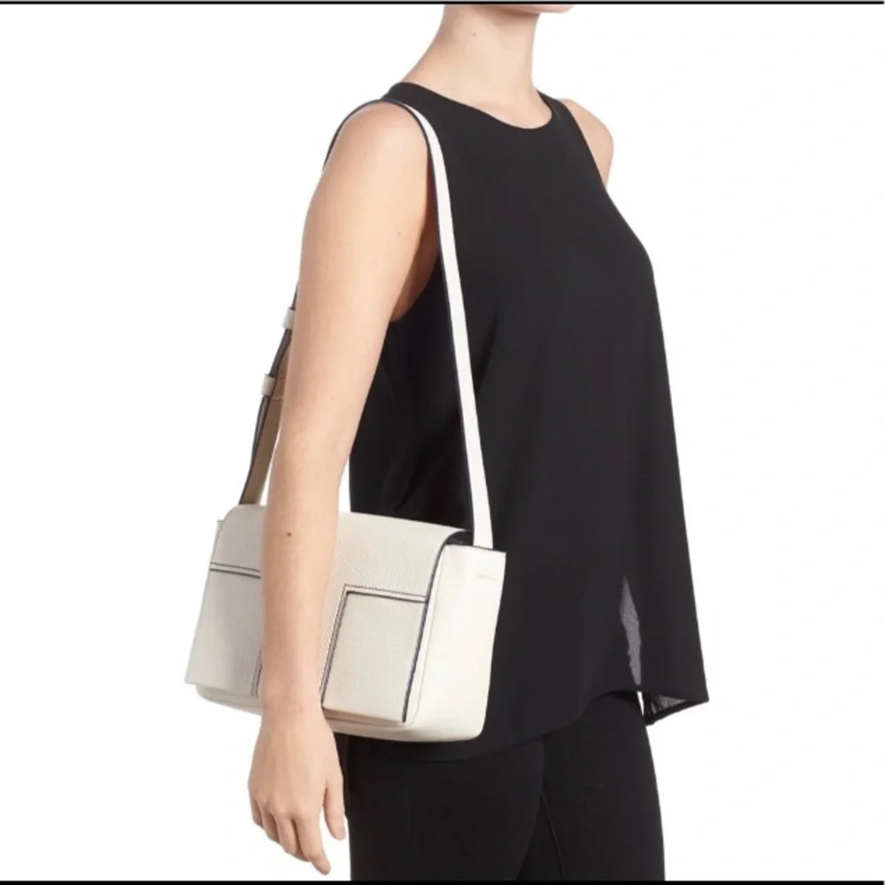 Tory Burch Block-T Pebbled Savannah Satchel